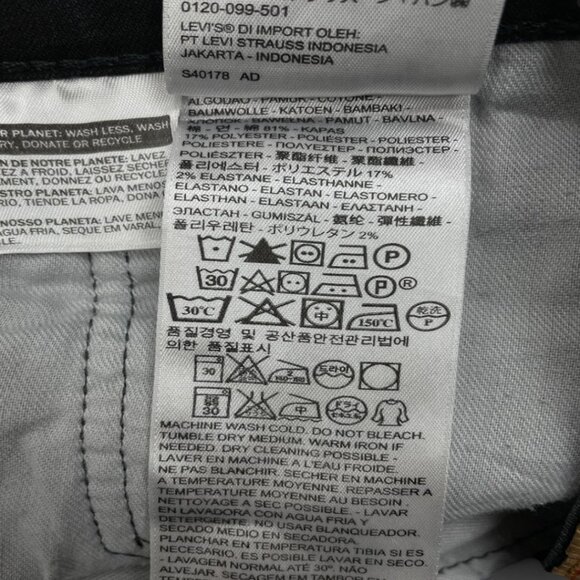 Levi's 514 Men's Straight Leg Black Denim Jeans Mid-Rise Classic Fit 38x32 - Picture 14 of 15